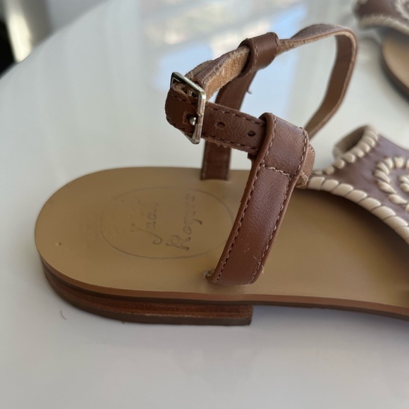 Jack Rogers sandals size 8, brown and white leather - Picture 7 of 14